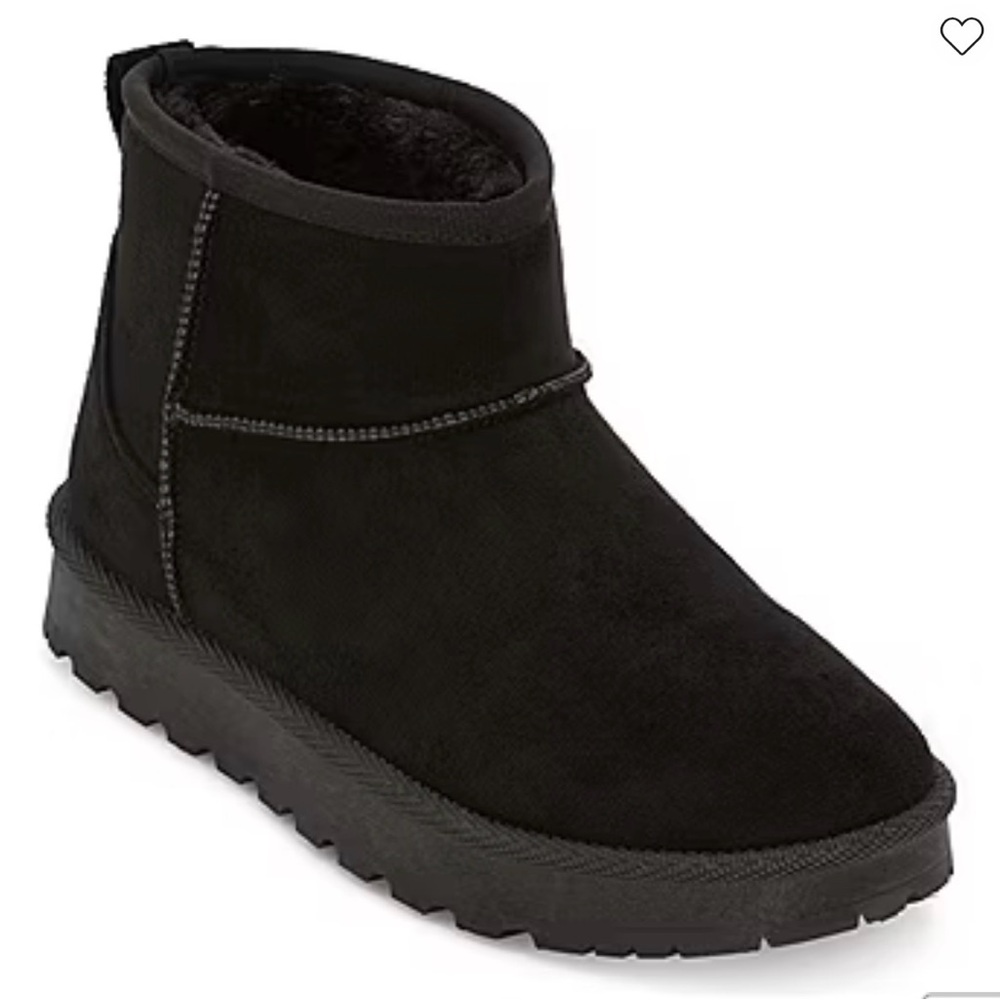 Pop Women’s Rhemmy Black Flat Heel Winter Boots - Picture 4 of 7